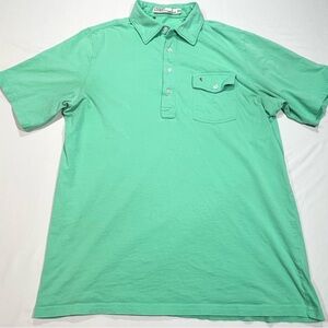 Criquet Mint Green Polo Shirt, Men’s Medium Short Sleeve Pocket